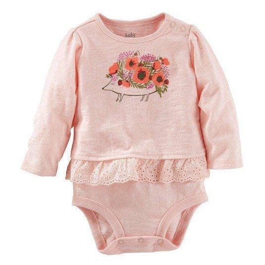 Ruffle-hem bodysuit
